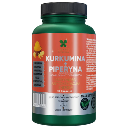 1155mg Najmocniejsza KURKUMINA z PIPERYNĄ i kompleks antyoksydantów - 60 kaps