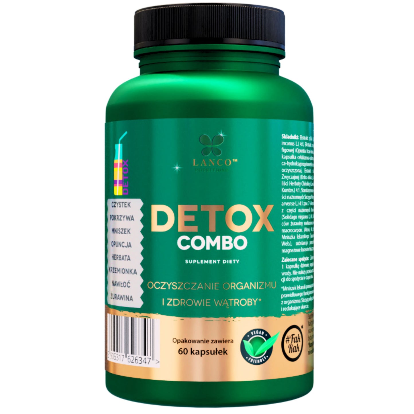 DETOX Combo - Oczyszczanie organizmu z toksyn i zdrowie wątroby - 60 kaps